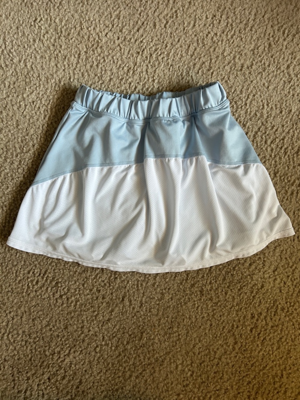 Z by Zella Two-Tone Light Blue and White Skater Skirt